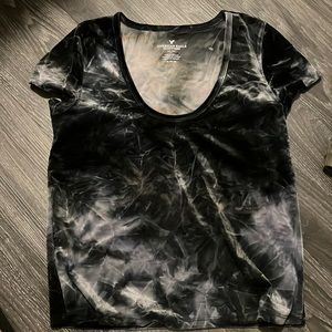 Velvet short sleeve shirt